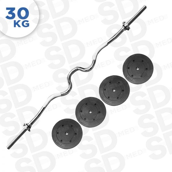 barra super curva + 30 kg