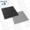 pack 5 tatami 2,5 cm gris negro 2