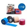 Pack 12x Tape Kinesiológico 5 cm x 5 mt